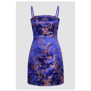 Mica’s Royal Blue Jacquard Mini Dress - NWT